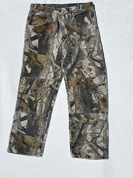 Wrangler Other - Wrangler Brown and Olive Leather Patch Jeans